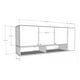 thumbnail image 3 of Mueble Aereo Cocina Mural Gabinete 4 Puertas Estantes 1.40m, 3 of 5