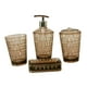 thumbnail image 2 of 4x Portacepillos de Dientes Dispensador de Loción, Premium, Organizador, Juego de Accesorios de Baño Vaso de Enjuague Bucal para Decoración de Baño de marrón, 2 of 5
