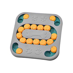Ioensy - Juguetes De Rompecabezas Para Perros, Alimentación Divertida, Alimentador Lento, Juego De Rompecabezas Interactivo, Juguete Gris