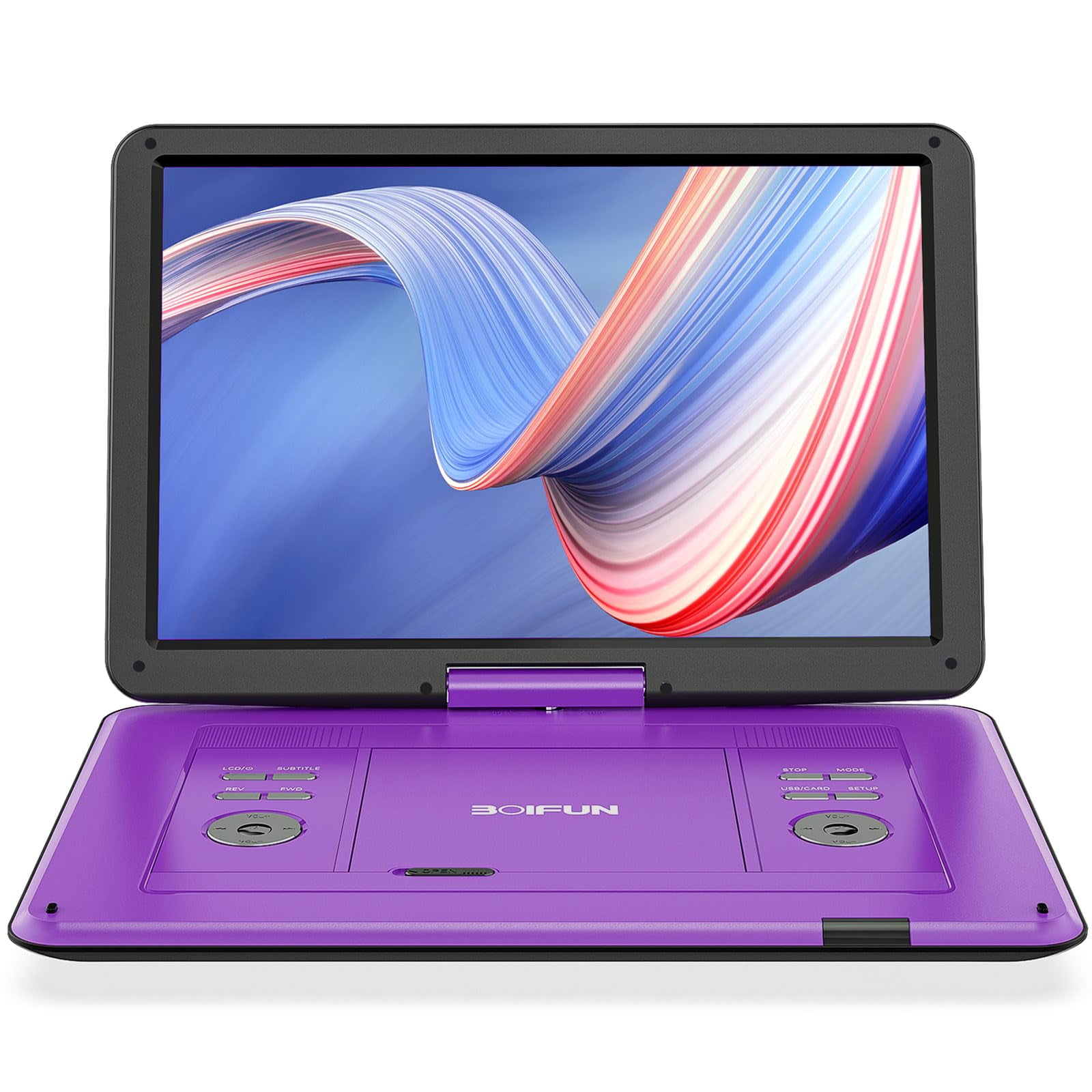 Boifun - Reproductor De Dvd Portátil 17 5 Con Pantalla Hd De 15 6 Pulgadas Morado