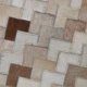 thumbnail image 3 of Alfombra Leather Patch Design  060X120 2334 Beige, 3 of 6