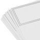 thumbnail image 5 of Uxcell 20 piezas de tarjetas de lugar, tarjetas de nombre imprimibles con borde de línea para configuración de mesa de boda, línea doble blanca y plateada, 5 of 7