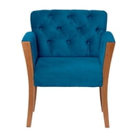 Latam Home - Sitial Kiel Tela Velvet Azul Petroleo