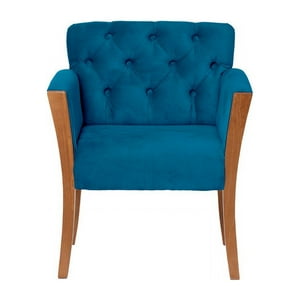 Latam Home - Sitial Kiel Tela Velvet Azul Petroleo