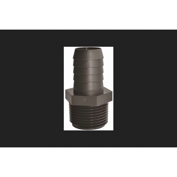 Adaptador de polietileno Green Leaf A 1438 P 1/4" Mpt x 3/8" Barb, paquete de 5