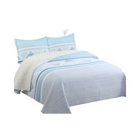 Feiya - Cubrecama Quilt Con Sherpa 2 Plaza 230 Cm X 250 Cm