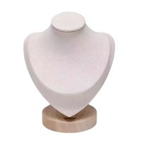 Ioensy - Soporte De Exhibición Del Busto De La Joyería De La Cadena Del Collar Para Los Espectáculos De La Tienda De La Encimera Beige