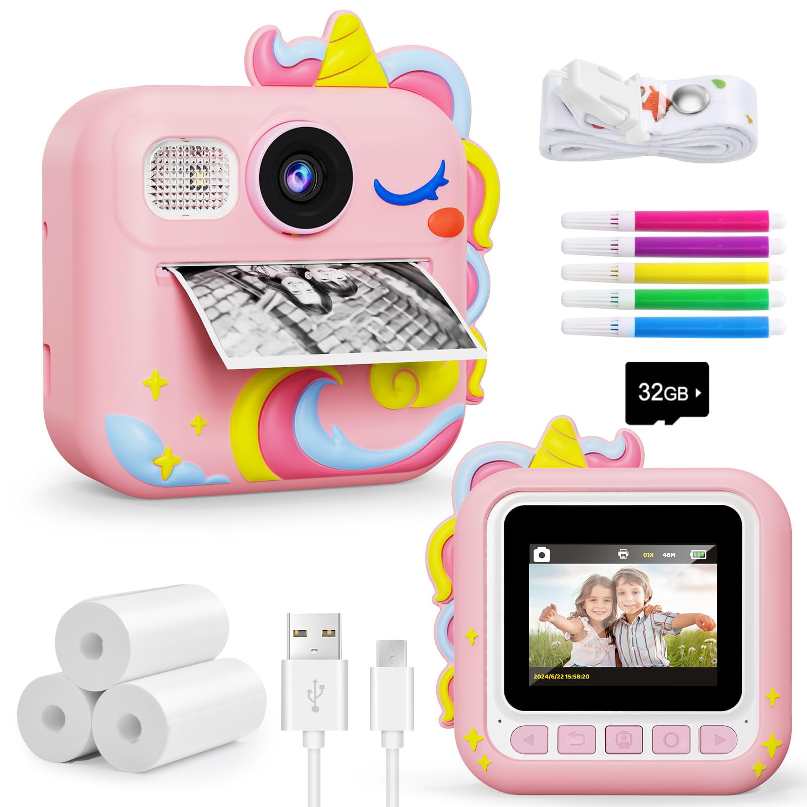 Cámara Para Niños Kokodi, Impresión Instantánea, Vídeo Digital, De 3 A 12 Años