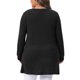 thumbnail image 3 of Agnes Orinda Conjuntos de Halloween Suéteres de Talla Grande para Mujeres Cuello Redondo Manga Larga Tejido de Punto Suelto con Bolsillo Jersey 4X Negro, 3 of 6