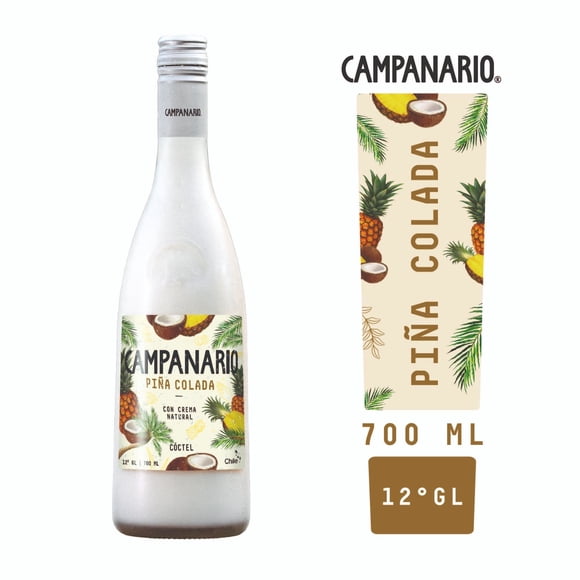 Cóctel Piña Colada 12° Botella, 700 cc