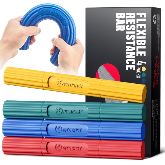 Barras ejercitadoras de manos FitBeast para fisioterapia, juego de 4 piezas
