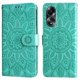 thumbnail image 1 of Funda tipo cartera FOXDOCK para OPPO A58 4G , diseño girasol en relieve, cuero PU, cierre magnético, soporte y tarjetero, 1 of 5