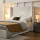 thumbnail image 3 of Carmen Upholstered Wingback Bed / Upholstered Platform Bed Frame / 54" High Headboard / Simplicity / Minimalist / No Box Spring Needed / Easy Assembly / Queen/ Textured Ivory Canvas / No Noise, 3 of 3