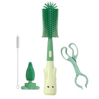 Magideal - 4 Cepillos Para Botellas De Chupete, Artículos De Limpieza, Cepillo De Limpieza Portátil, Fregador Multifuncional, Limpiador De Cocina Resistente Al Verde