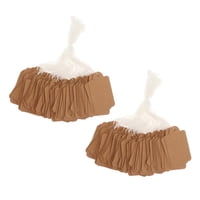 Magideal - 100 Piezas Etiquetas De Regalo En Blanco Etiquetas De Papel Con Cuerda Adjunta Diy Artesanía Etiquetas De Exhibición De Precios Para Productos De Boda Papel Kraft De 48X30 Mm