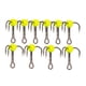 thumbnail image 3 of Set 10 Jigs de Pesca Fiocias Bait Bass Pesado Amarillo, 3 of 5