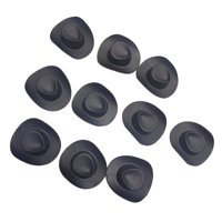 Magideal - 10 Piezas Mini Sombreros De Vaquero Casa De Muñecas, Lindo Mini Sombrero De Vaquera Escala 1/6, Sombrero De Muñeca Para Decoración De Casa De Muñecas , Negro