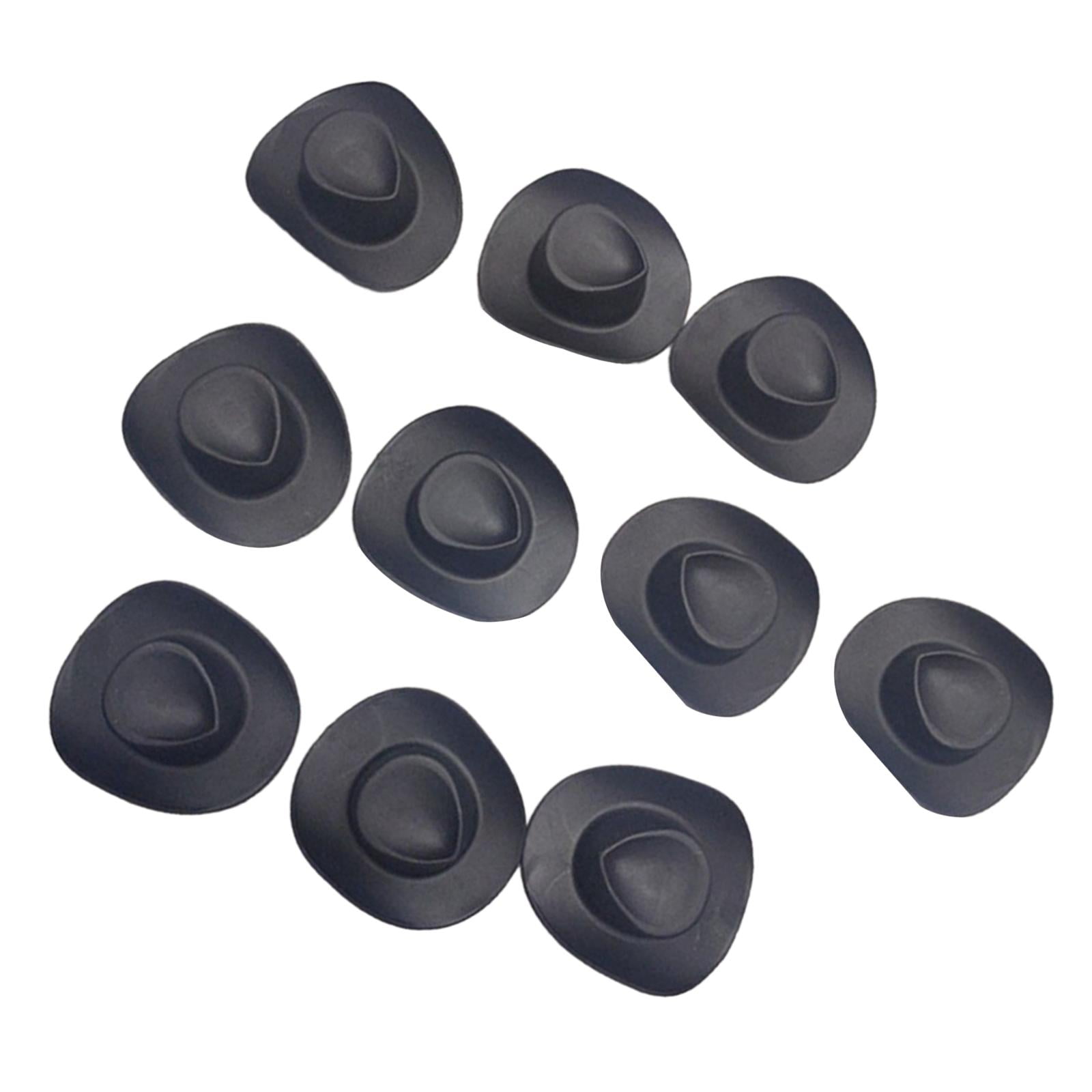 Magideal - 10 Piezas Mini Sombreros De Vaquero Casa De Muñecas, Lindo Mini Sombrero De Vaquera Escala 1/6, Sombrero De Muñeca Para Decoración De Casa De Muñecas , Negro