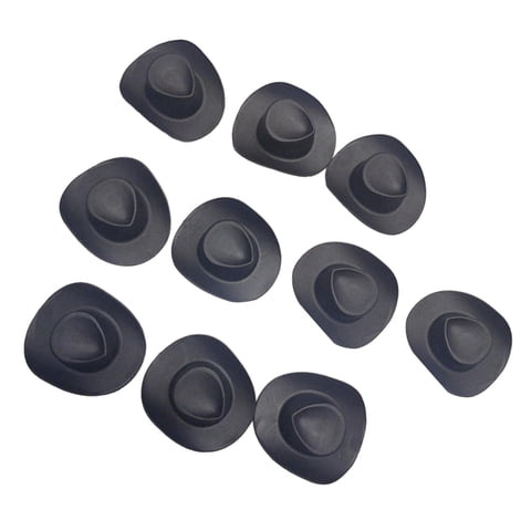 Magideal - 10 Piezas Mini Sombreros De Vaquero Casa De Muñecas, Lindo Mini Sombrero De Vaquera Escala 1/6, Sombrero De Muñeca Para Decoración De Casa De Muñecas , Negro