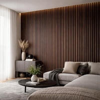 Genérico - Wall Panel Pvc 20 Pzs 3D 15X244 Cm Maron Oscuro