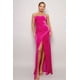 thumbnail image 1 of Vestido Maxi de Terciopelo con Escote en Forma de Corazón y sin Tirantes, 1 of 5