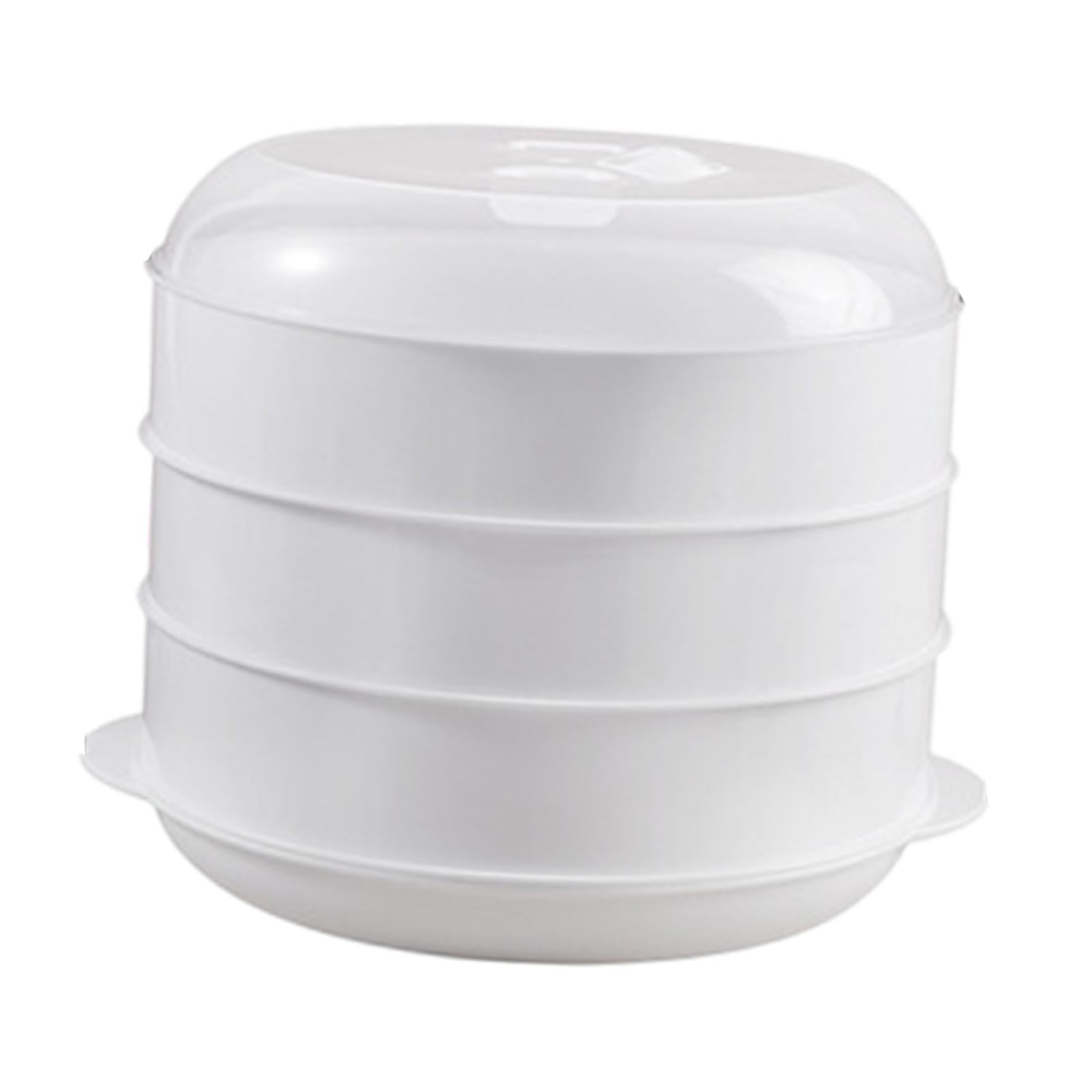 Magideal - Recipiente Para Vaporera De Horno Microondas Para Cocinar, Suministros De Cocina, Suministros De Alimentos, Apto Para Verduras, Recipiente Para Calent Tres Capas