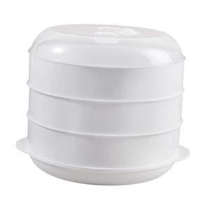 Magideal - Recipiente Para Vaporera De Horno Microondas Para Cocinar, Suministros De Cocina, Suministros De Alimentos, Apto Para Verduras, Recipiente Para Calent Tres Capas