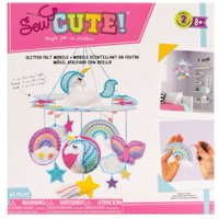 Sew Cute - Kit Manualidades Móvil Afelpado Con Brillo Unicornios