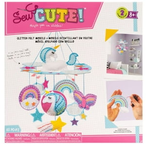 Sew Cute - Kit Manualidades Móvil Afelpado Con Brillo Unicornios