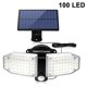 thumbnail image 1 of Luz solar de pared dividida para exteriores con amplia iluminación, 100 LED, IP65, resistente al agua, foco de seguridad con detección de energía solar para garaje, porche y patio., 1 of 8