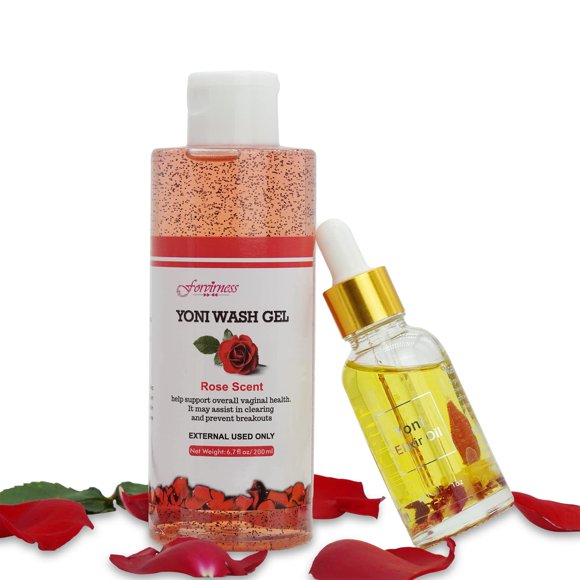 Set de aceite hidratante y jabón femenino para el equilibrio del pH, 30 ml/200 ml