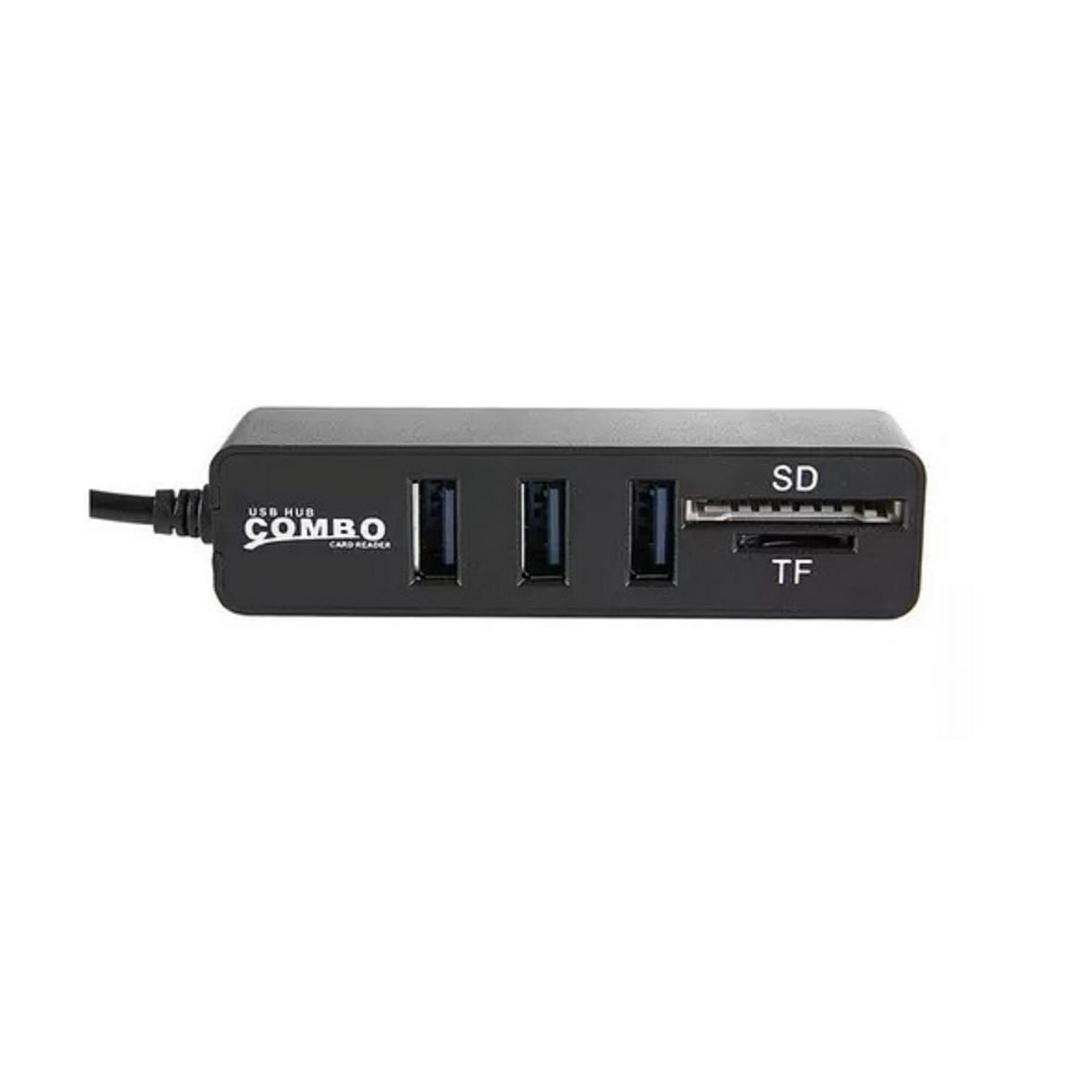 Adaptador Usb Dm Hub 3 Puertos Y Lector Sd Usb 2.0