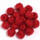 thumbnail image 1 of suxuMhao Pompones Rojos para Manualidades con Brillo, Alambre Dorado, Peludos y Esponjosos, Bolas de Pompones, Accesorios de Bricolaje, Accesorios para el Cabello, 0.63x0.51 Pulgadas, Pompones de, 1 of 3