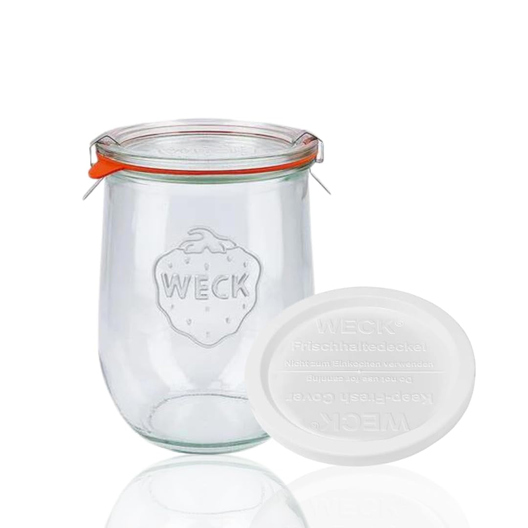 Tarro De Vidrio Para Conservar Weck 745 Tulip 1062 Ml Con Tapa Keep Fresh