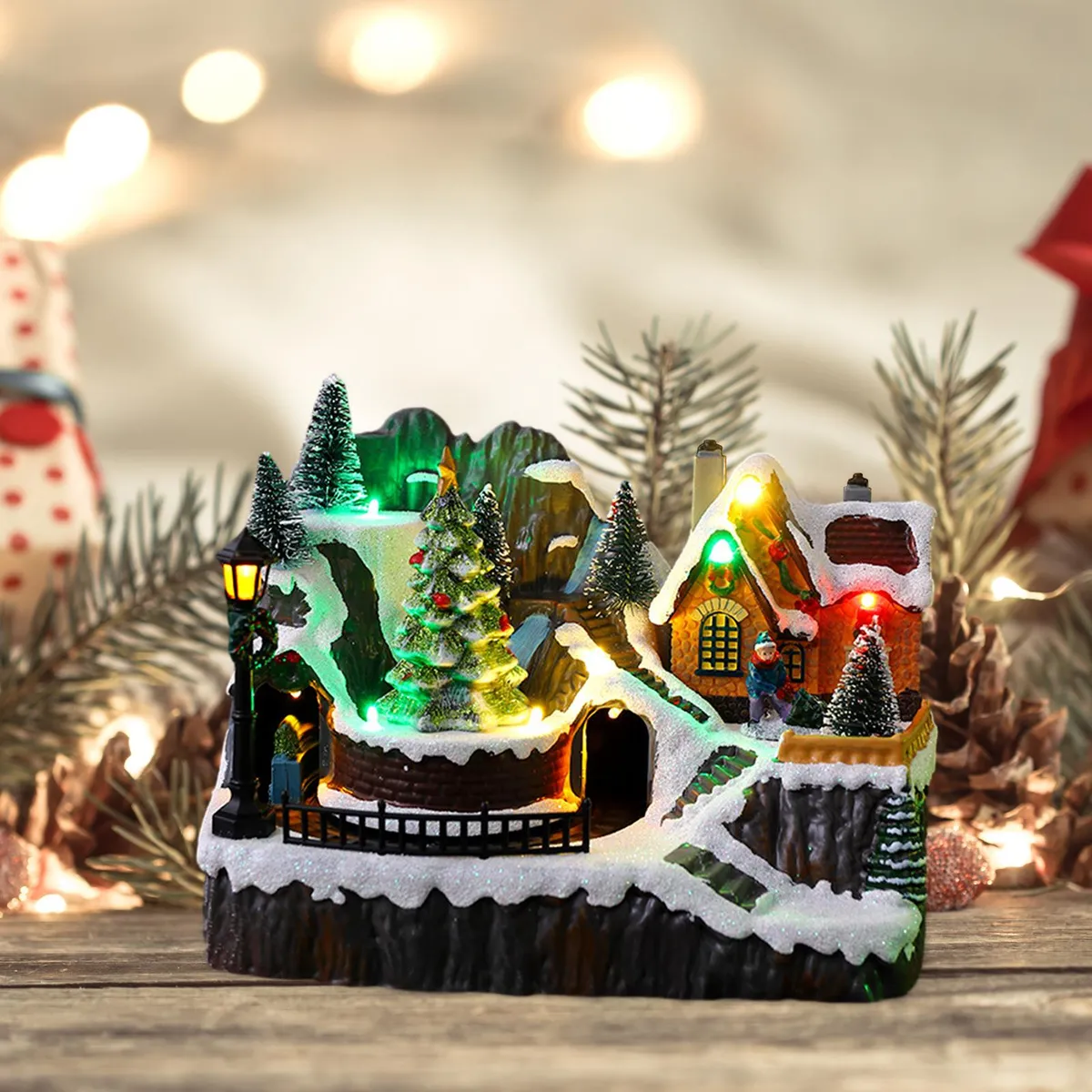 Movi - Adorno Navideño Musical Con Luz Y Miento