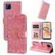thumbnail image 1 of Funda tipo cartera FOXDOCK para Realme C11 , diseño girasol en relieve, cuero PU, cierre magnético, soporte y tarjetero, 1 of 5