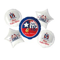 Genérico - Set De Globos Metalizados Diseño Fiestas Patrias 5 Pzas