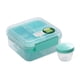 thumbnail image 3 of Contenedores Bento Box Portátiles Multiusos Para Preparar Comidas Para La Oficina, Viajes, Fiestas, Color Verde, 1250 Ml, 3 of 3