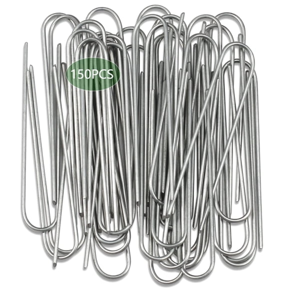 TreeLen Grapas galvanizadas para jardín de 15 cm, 150 unidades, resistentes