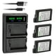 thumbnail image 1 of Paquete de 3 baterías Kastar PSP-S110 de 1200 mAh con cargador USB, 1 of 6