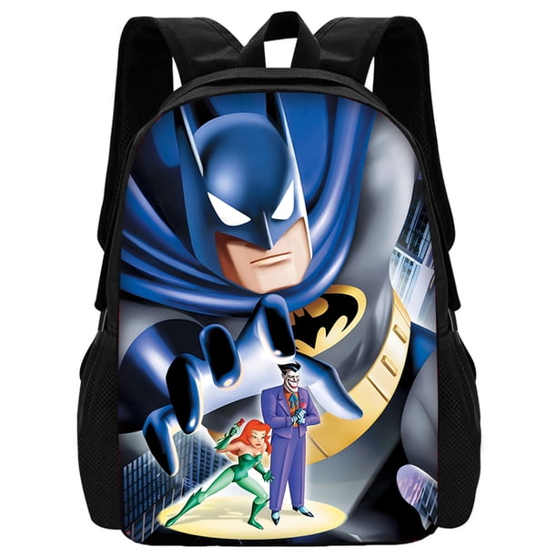 Super B-BatmanS-Logo 3 pcs set Child School Backpack with Lunch Bags ,Pencil Bags ,School Bags for Boys Girls Best Gift