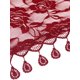 thumbnail image 4 of INSPIRE CHIC Mantillas de Encaje Floral de Rosa, Chal Triangular de Malla con Flecos, Cobertura de Cabeza para Capilla, Velos Nupciales de Misa 55.1x18.9" Burdeos, 4 of 5