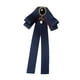 thumbnail image 1 of Cinta Pajarita Broche Corbata Cócteles Fiesta Graduación Bowknot Broche Pin Azul Con Rojo, 1 of 5