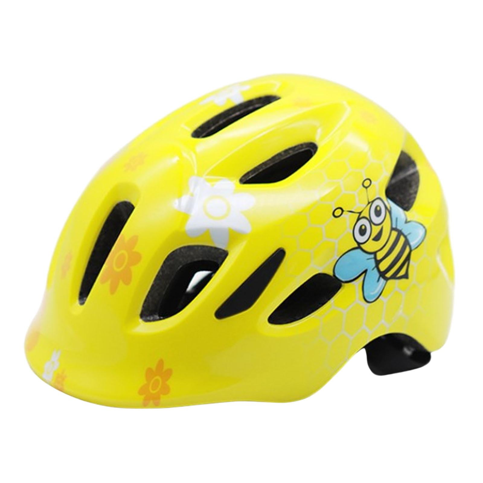 Magideal - Casco De Bicicleta Para Niños Casco De Ciclismo Protector Cómodo Para Niños Y Niñas Se Adapta A Niños De 3 A 10 Años Casco De Bicicleta Para Niños Con Amarillo