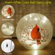 thumbnail image 5 of Lámpara ideal para Navidad, cristal craquelado, cardenal, funciona con pilas, 5 of 8