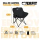 thumbnail image 2 of Silla Plegable Exterior Camping Overfit + Bolso Transporte Negro, 2 of 3