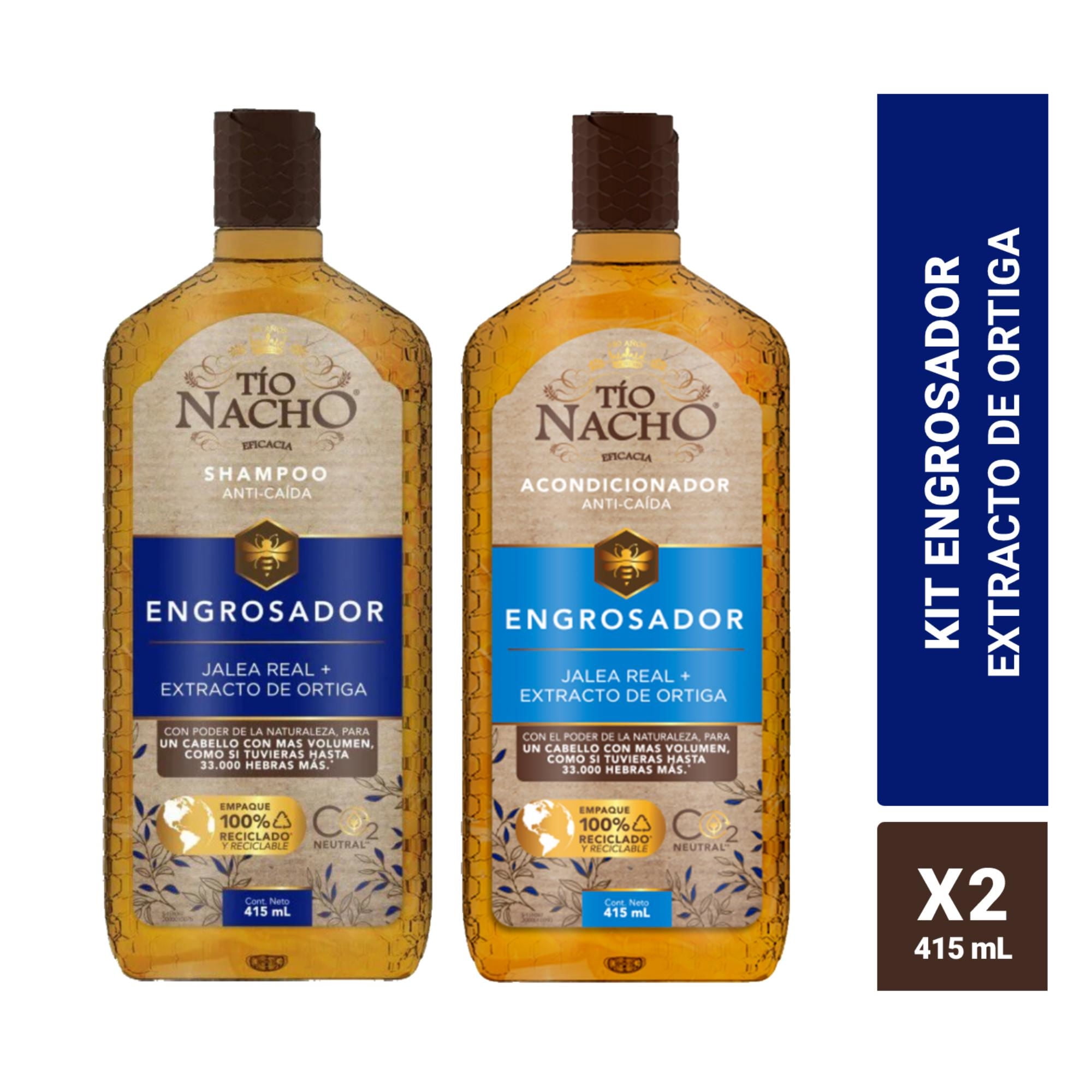 Pack Engrosador Shampoo + Acondicionador 2 un Tío Nacho