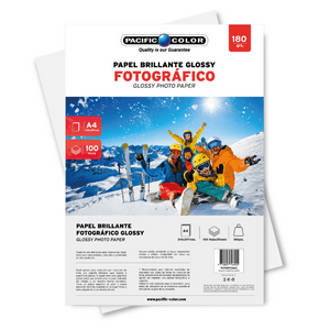 Pacific Color - Papel Fotografico Glossy 180Gr A4 100 Hojas