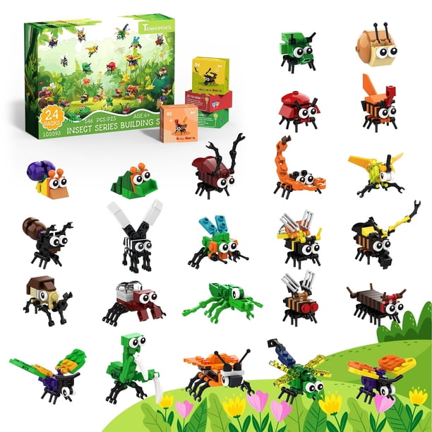 Set de construcción Tenhorses Insect Party Favors, paquete de 24 unidades para niños mayores de 6 años