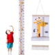 thumbnail image 1 of Tabla de crecimiento de altura para bebés, tabla de crecimiento con patrón de animales lindos para niños, regla de medición para colgar en la pared, lienzo desmontable y madera, decoración de pared pa, 1 of 7